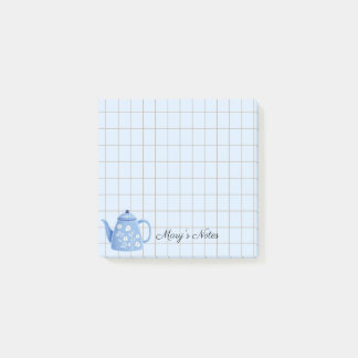 Post-it® Tea Time Teapot – Personalized Grid Sticky Notes
