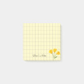 Post-it® Tea Time Yellow Flower – Personalized Grid Sticky  (Devant)