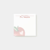 Post-it® Teacher Apple Heart Red Name Aquarelle (Devant)