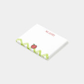 Post-it® Teacher Apple Nom personnalisé Monogram Post it® N (Incliné)