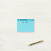 Post-it® Teacher de Crayons Bleus Cute du bureau de 4x3 (Sur un bureau)