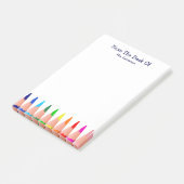 Post-it® Teacher Nom de la classe Cute Rainbow Pencils (Incliné)