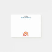 Post-it® Teacher Post-it Notes – Personalized Rainbow Desig (Devant)