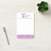 Post-it® Teagan nom T personnalisé signifiant message il no (Bureau)