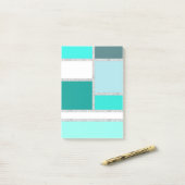 Post-it® Teal et blocs géométriques de turquoise (Sur un bureau)
