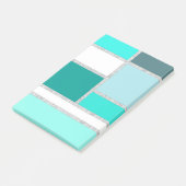 Post-it® Teal et blocs géométriques de turquoise (Incliné)