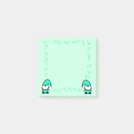 Post-it® Teal Gnomes with Mushrooms (Devant)