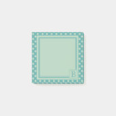 Post-it® Teal Monogram Polka Dot Pattern (Devant)