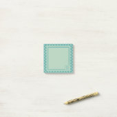 Post-it® Teal Monogram Polka Dot Pattern (Sur un bureau)