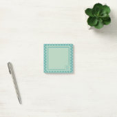 Post-it® Teal Monogram Polka Dot Pattern (Bureau)