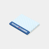 Post-it® Team Biden Harris Stars Motif Couleurs personnalis (Incliné)