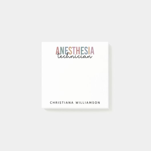 Post-it® Technicien d'anesthésie personnalisée Technique d' (Devant)