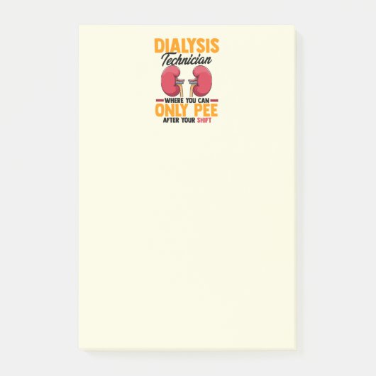 Post-it® Technicien en dialyse Néphrologie Rein (Devant)