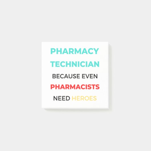 Post-it® Technicien En Pharmacie Parce Que Même Les Pharmac (Devant)