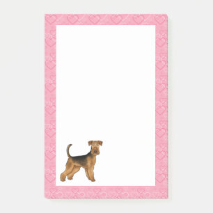 Post-it® Teck Airedale Bingley Motif Cœur Rose