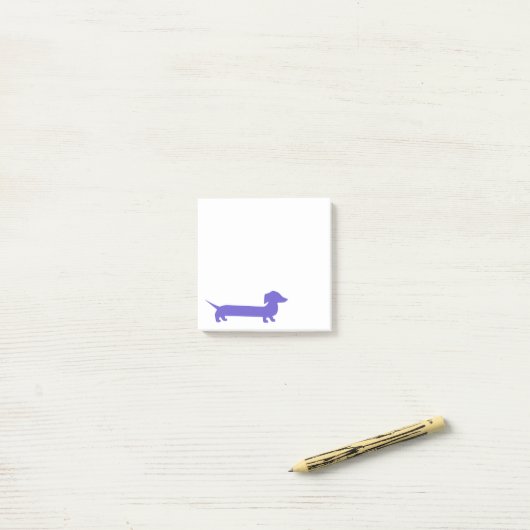 Post-it® Teckel pourpre Doxie mignon (Sur un bureau)