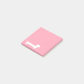 Post-it® Teckel rose Doxie mignon (Incliné)