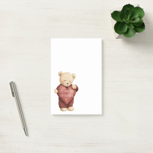 Post-it® Teddy Bear Red Heart (Bureau)