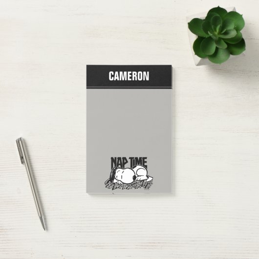 Post-it® Tee - shirt | Snoopy Nap Time | Ajouter Votre Nom (Bureau)
