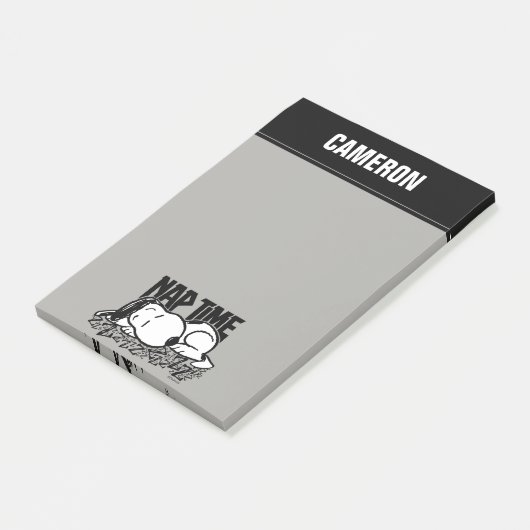 Post-it® Tee - shirt | Snoopy Nap Time | Ajouter Votre Nom (Incliné)