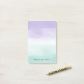 Post-it® Teinture à l'aquarelle violet à la menthe (Sur un bureau)