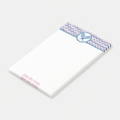 Post-it® Tennis personnalisé et conception bleue et rose de (Incliné)