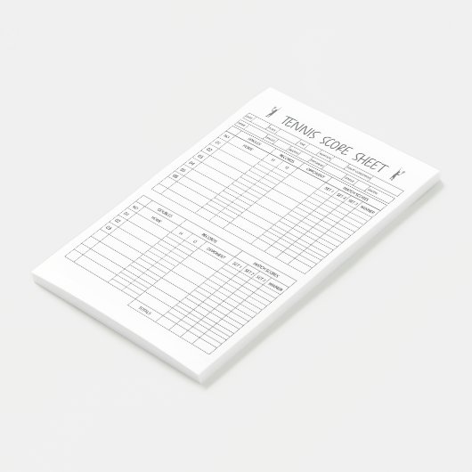 Post-it® Tennis Score Sheets -Scort (Incliné)