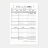 Post-it® Tennis Score Sheets -Scort (Devant)