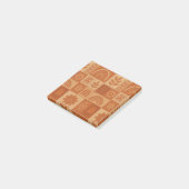 Post-it® Terracotta Patchwork Quilt Rustic Farmhouse Floral (Incliné)
