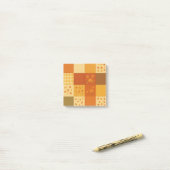 Post-it® Terracotta Patchwork Quilt Rustic Farmhouse Floral (Sur un bureau)