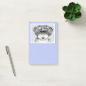 Post-it® Terrier tibétain peignant - art original mignon de (Bureau)