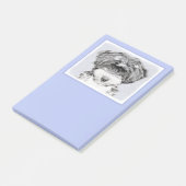 Post-it® Terrier tibétain peignant - art original mignon de (Incliné)