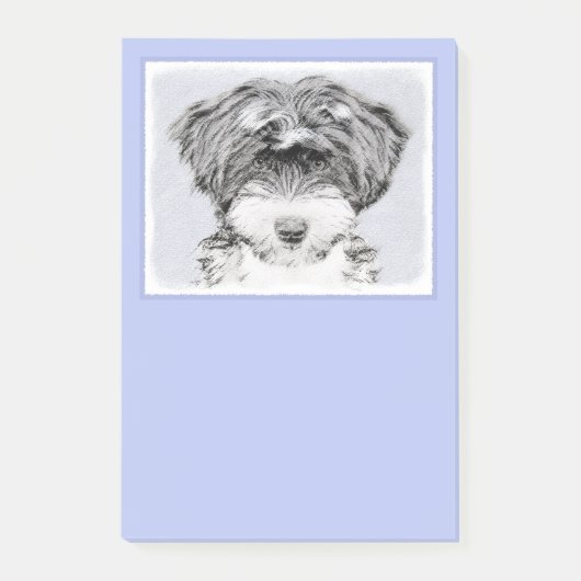 Post-it® Terrier tibétain peignant - art original mignon de (Devant)