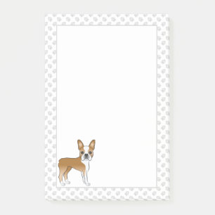 Post-it® Tervueren Boston Terrier Chien de Dessin Animé Mig