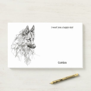 Post-it® Tervuren Belge Nom du chien d'art Abstrait
