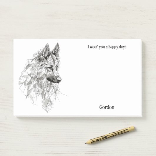 Post-it® Tervuren Belge Nom du chien d'art Abstrait (Sur un bureau)