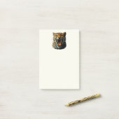 Post-it® Tête d'attaque du léopard (Sur un bureau)