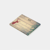 Post-it® Tête de cerf avec Antlers sur Faux Wood (Incliné)