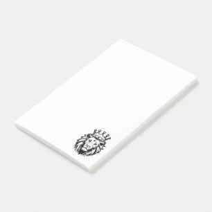 Post-it® Tête de lion avec silhouette de couronne - Noir 1