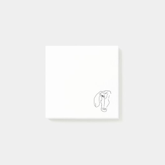 Post-it® Tête de teckel, notes de dessin d'art (Devant)