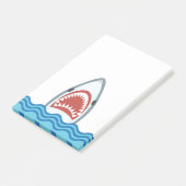 Post-it® Tête drôle de requin de bande dessinée (Incliné)