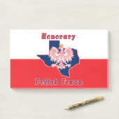 Post-it® Texan polonais honoraire (Sur un bureau)