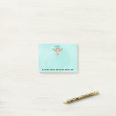 Post-it® Texas Boho Crâne de vache avec fleurs chic tendanc (Sur un bureau)