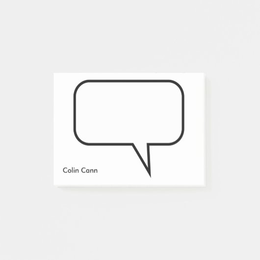 Post-it® Texte de coutume de ballon de mot (Devant)