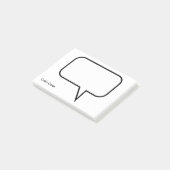 Post-it® Texte de coutume de ballon de mot (Incliné)