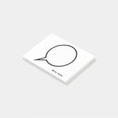 Post-it® Texte de coutume de ballon de mot (Incliné)