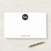 Post-it® Texte de logo simple pour promotion d'entreprise (Sur un bureau)