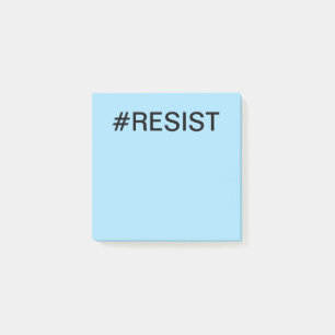 Post-it® Texte de noir de protestation de #Resist sur