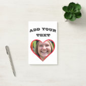 Post-it® texte de photo du coeur personnalisé (Bureau)