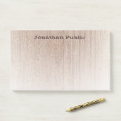 Post-it® Texte désordonné Bois look élégant Modèle moderne (Sur un bureau)